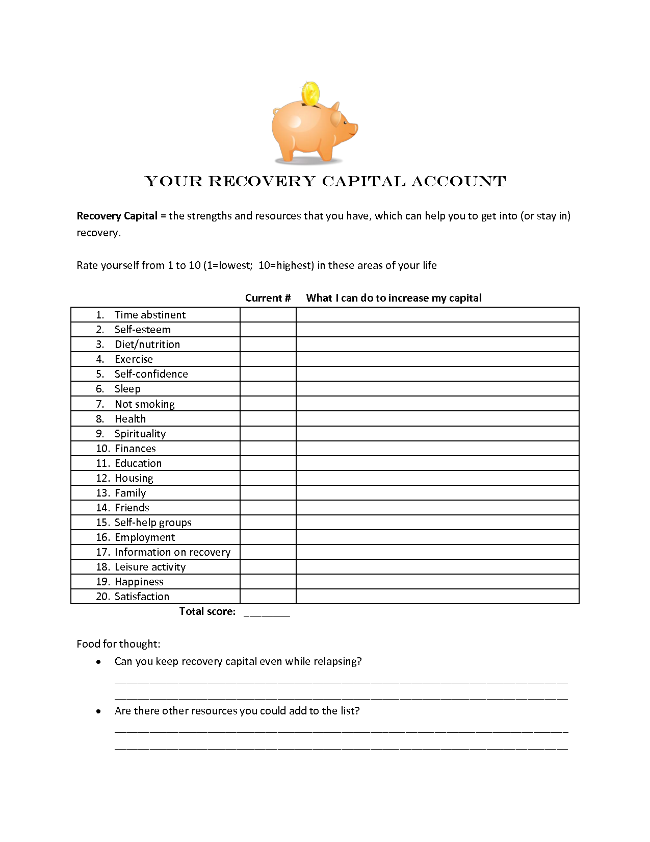 Free Printable Mental Health Group Activity Worksheets