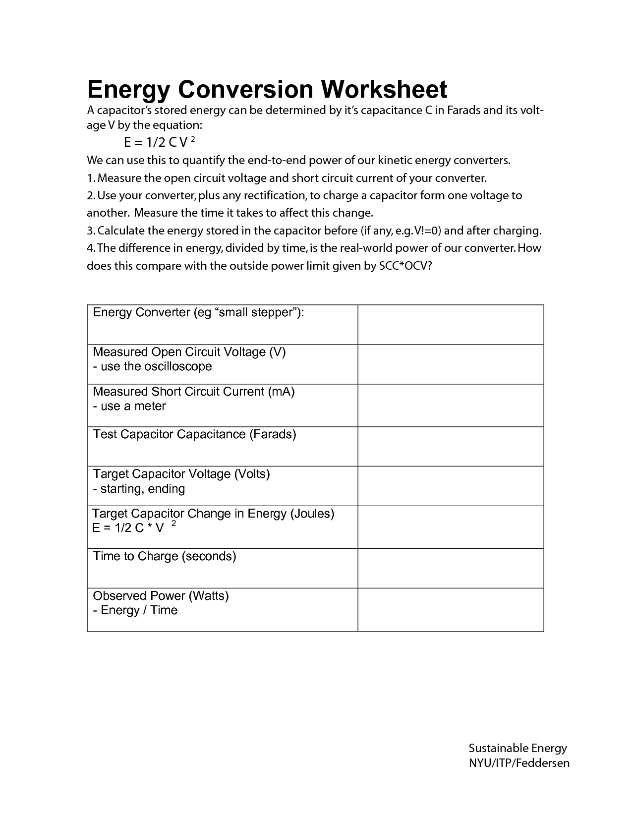 16 Best Images Of Energy Conversions Worksheet Forms Of Energy 