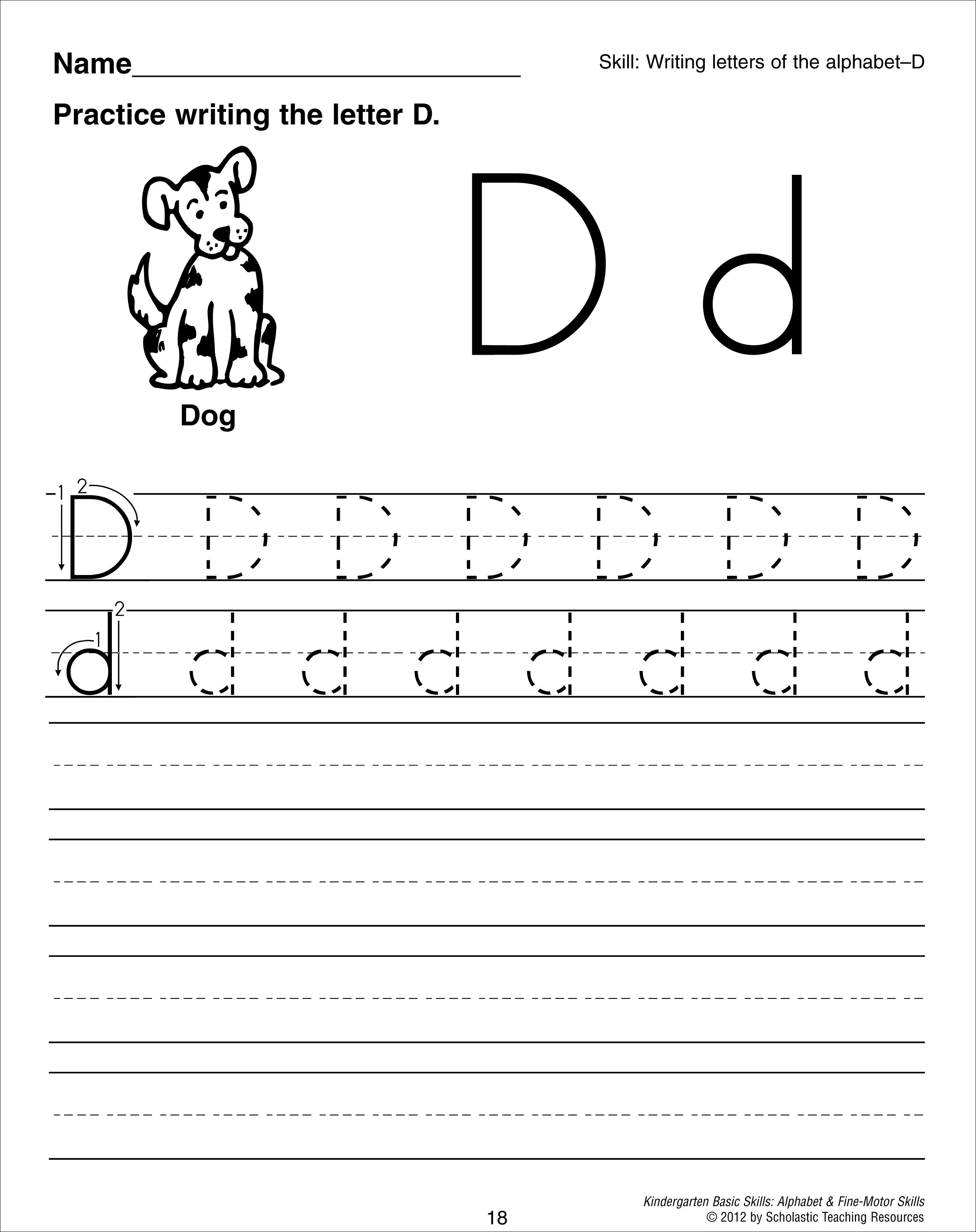 14 Best Images Of Lowercase D Worksheets For Preschool Letter D Tracing Worksheets C And D 
