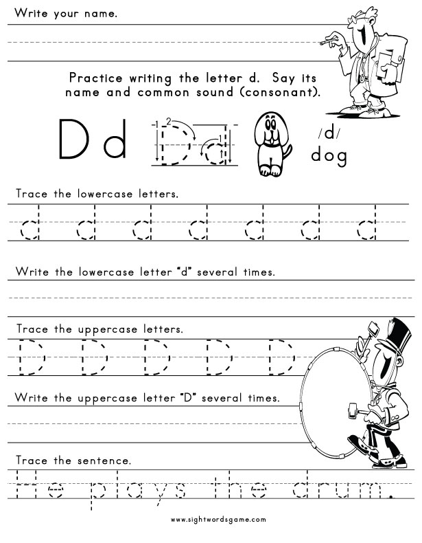 14 Best Images Of Lowercase D Worksheets For Preschool Letter D 