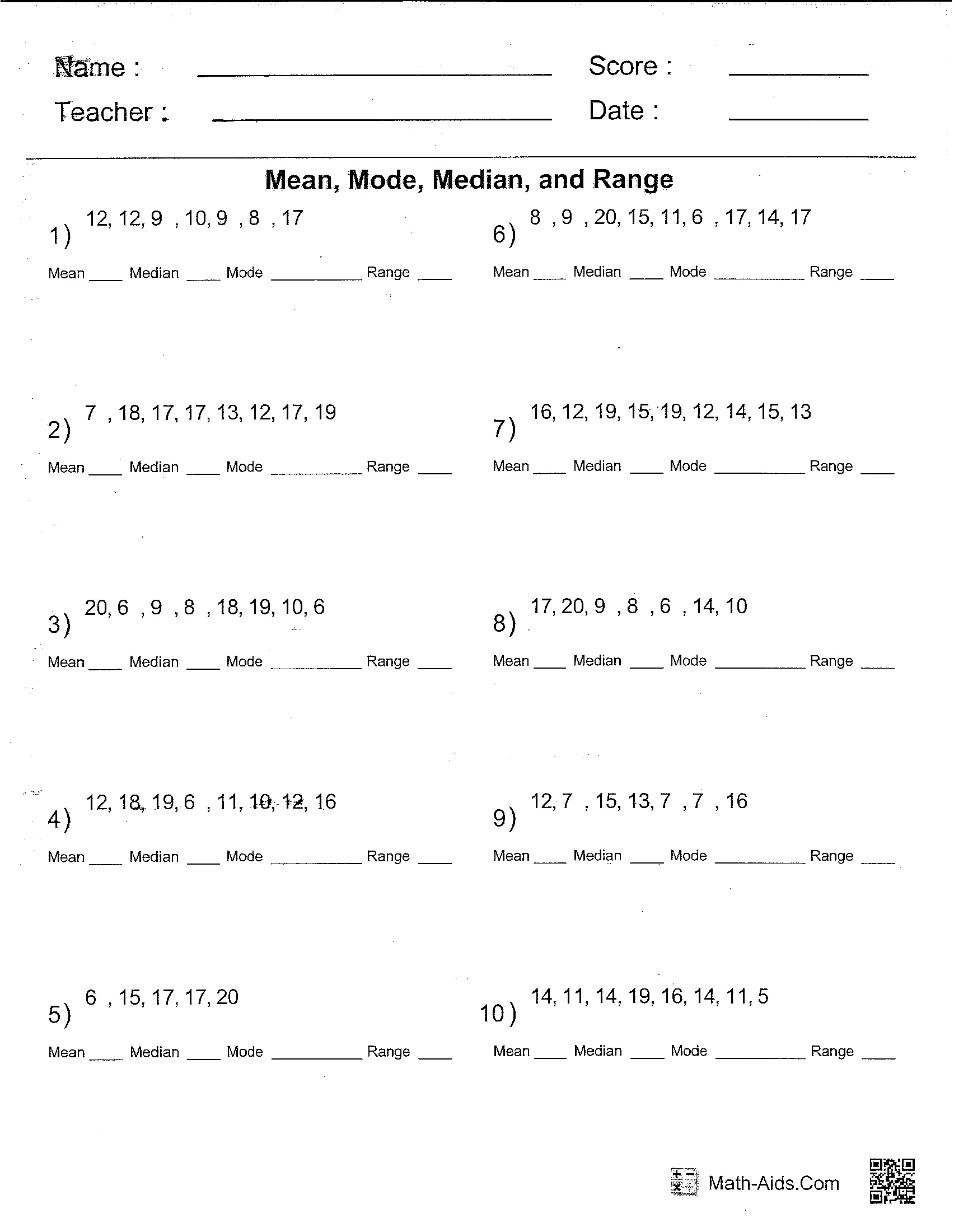 Math Worksheet Category Page 129 Worksheeto
