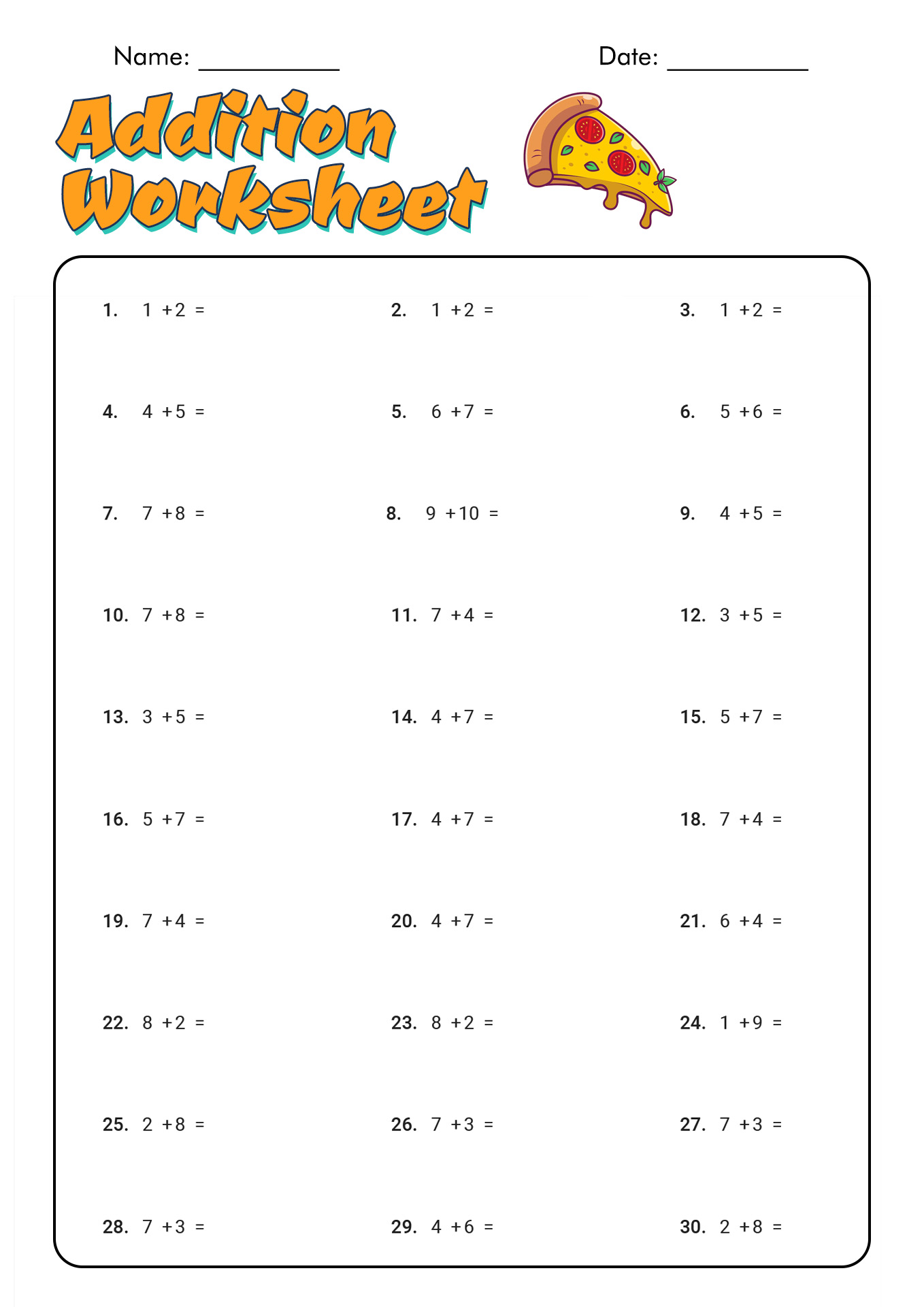 18 Best Images Of Timed Addition Worksheets Math Addition Timed Tests Worksheets Addition