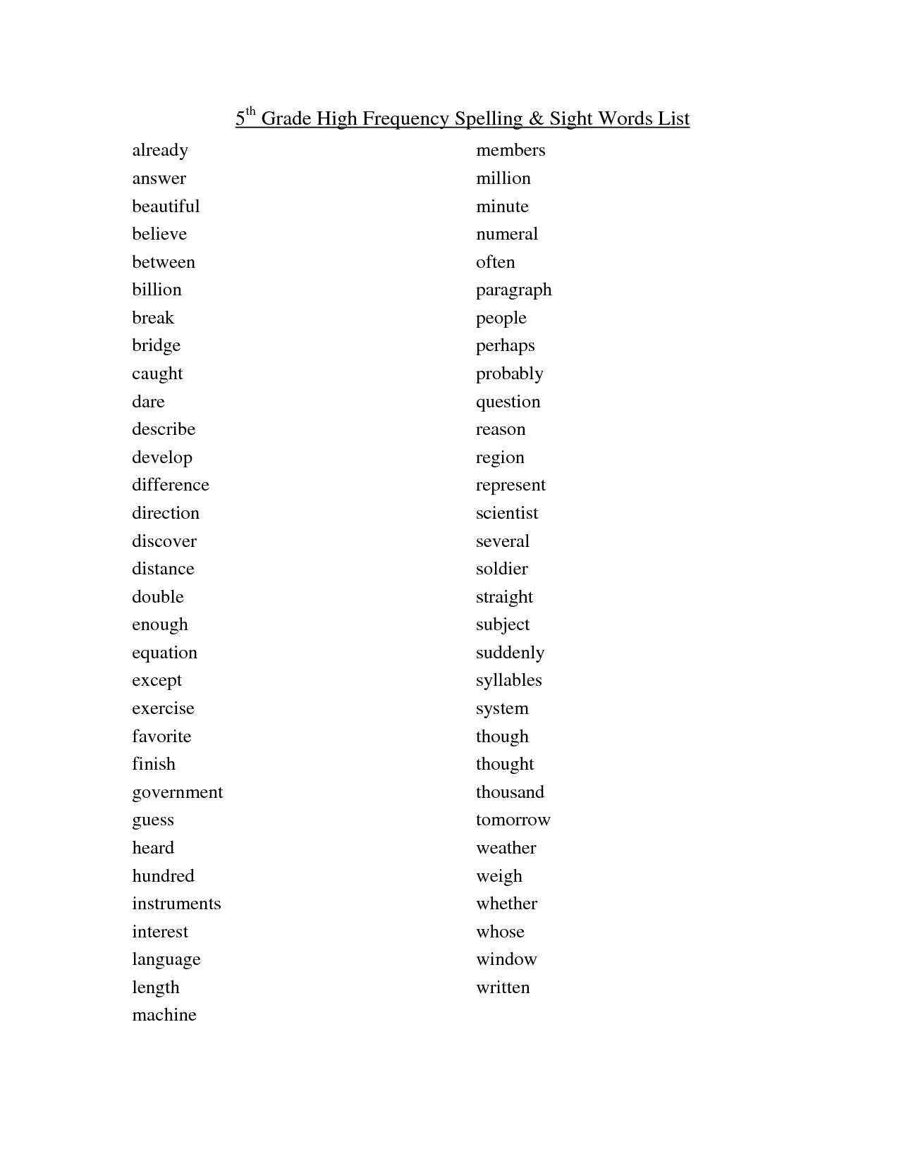 16 Best Images Of 5th Grade Spelling Words Worksheets 5th Grade 