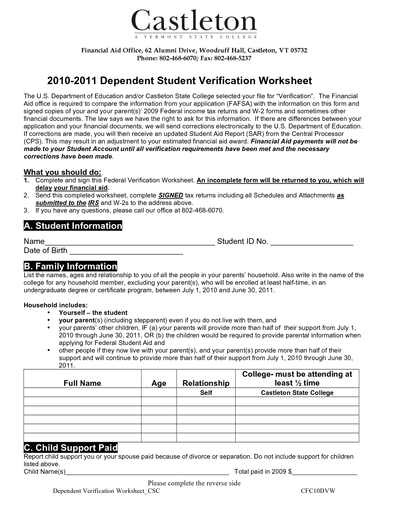 16 Best Images Of College Financial Aid Worksheet Budget Worksheet Financial Aid Financial
