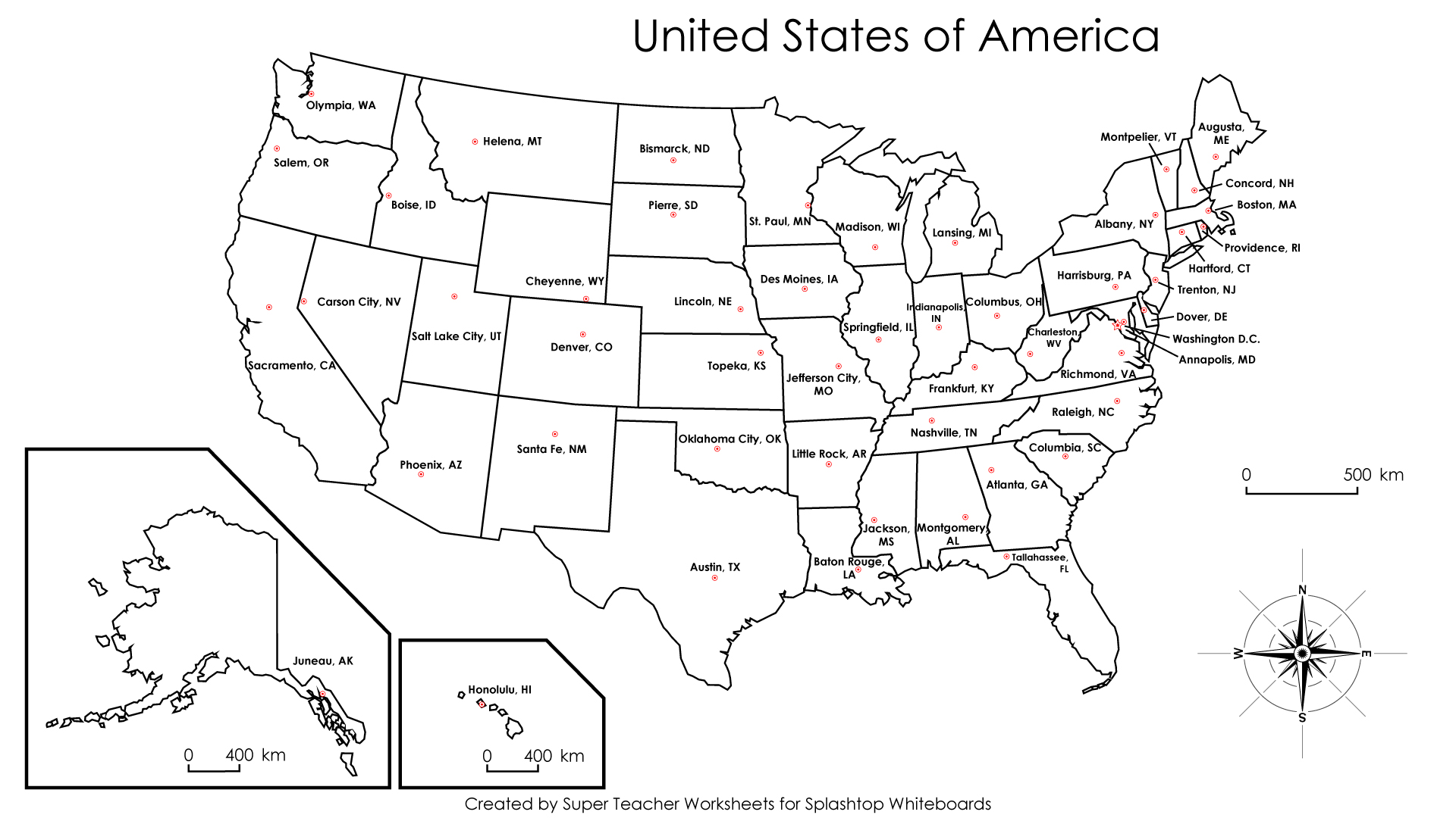 9 Best Images of Worksheets 50 States - 50 States and Capitals