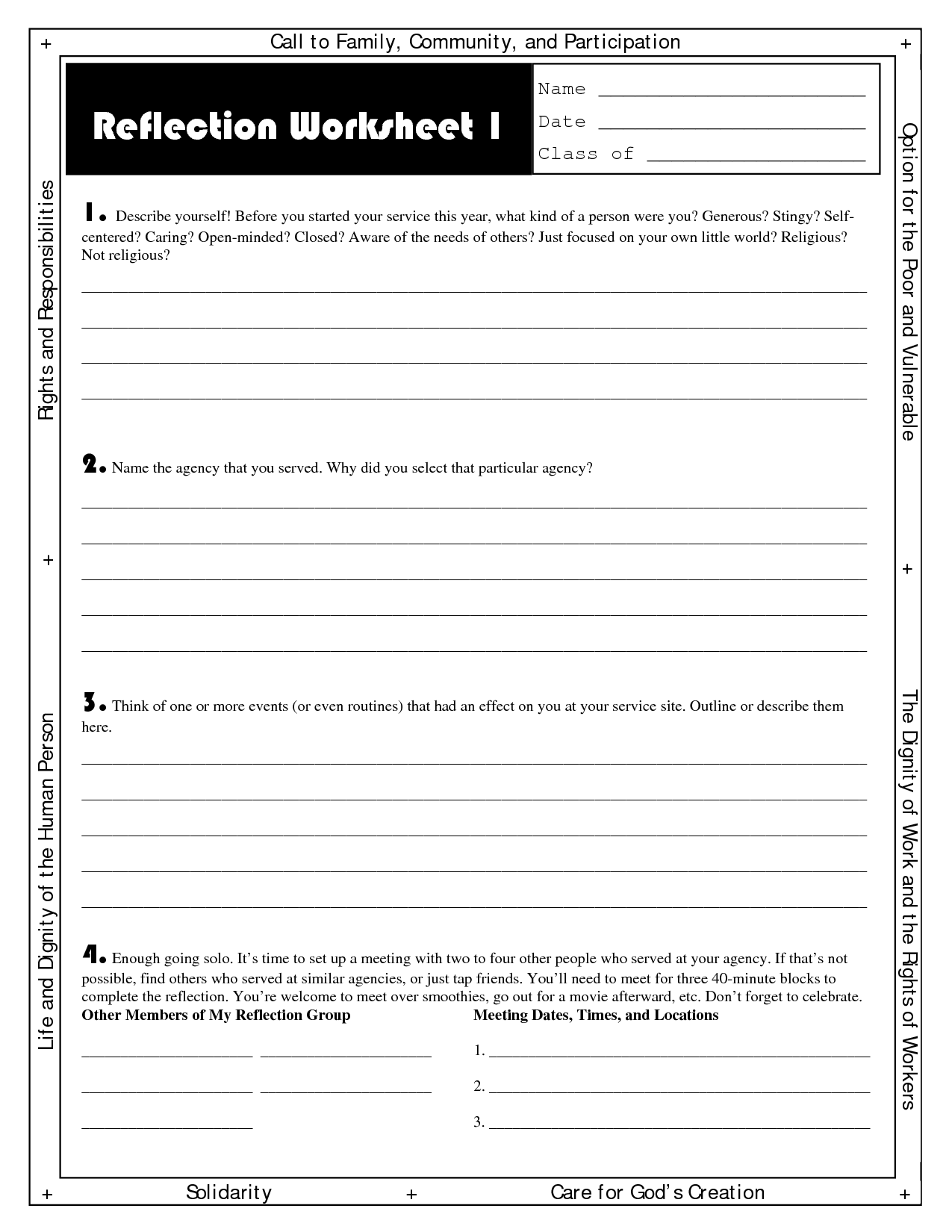 18 Best Images Of Student Behavior Reflection Worksheets Student Behavior Reflection Sheet