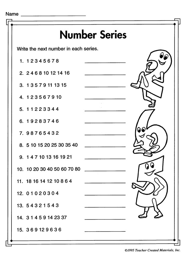 Number Patterns Fourth Grade Math Worksheets Biglearners Gambaran