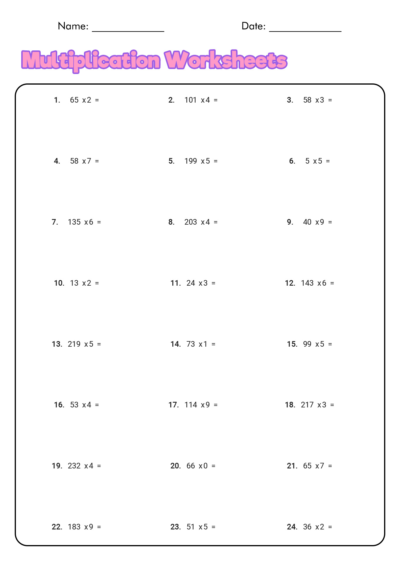 Math Worksheets For 4Th Grade Grade Math 4th Counting Sheets Worksheets 