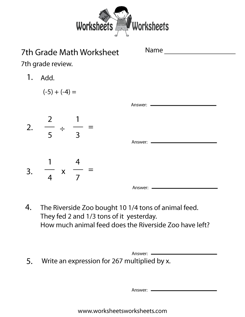 17 Best Images Of 7th Grade Homework Worksheets 7th Grade Math Worksheets Printable 8th Grade
