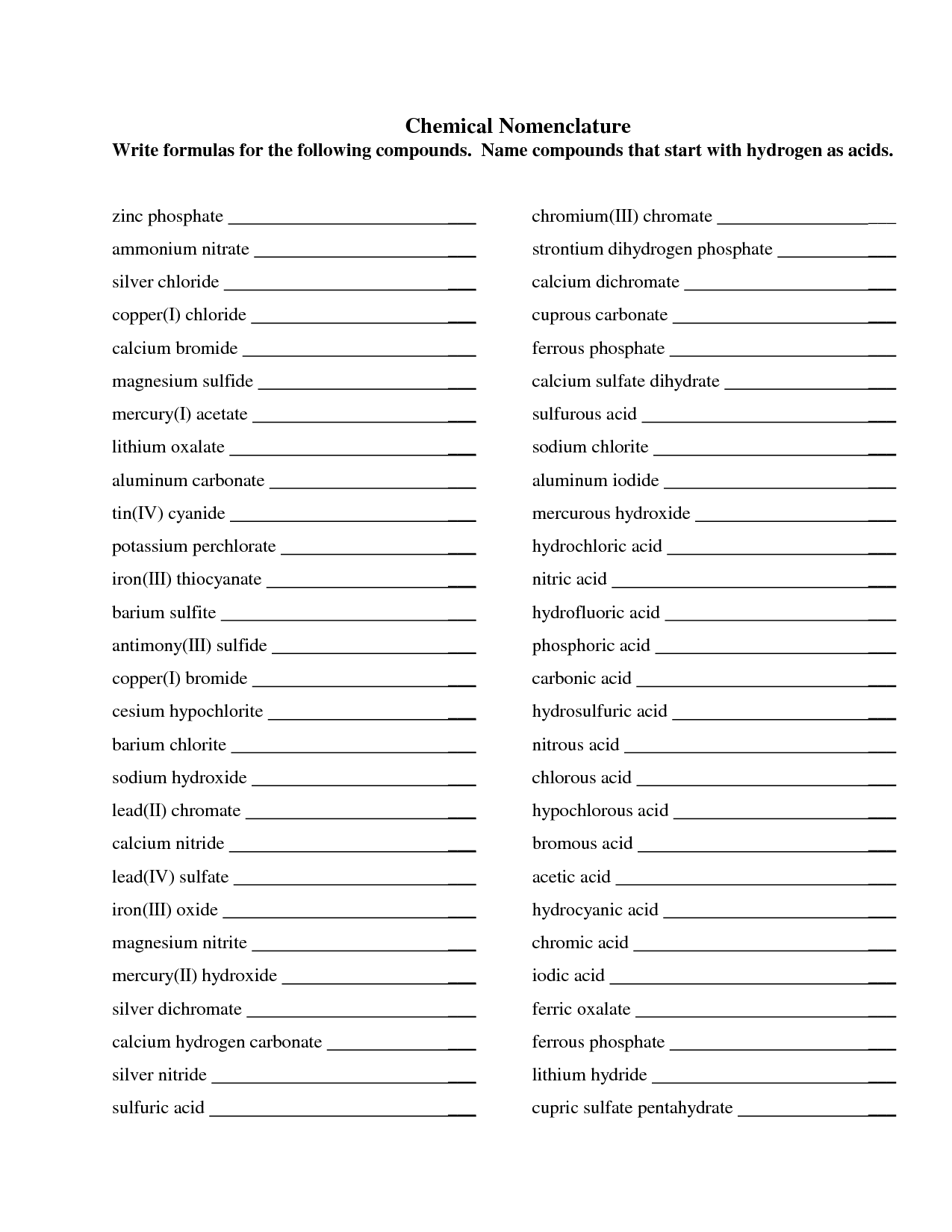 15 Best Images Of Naming Molecular Formula Worksheet Chemical 