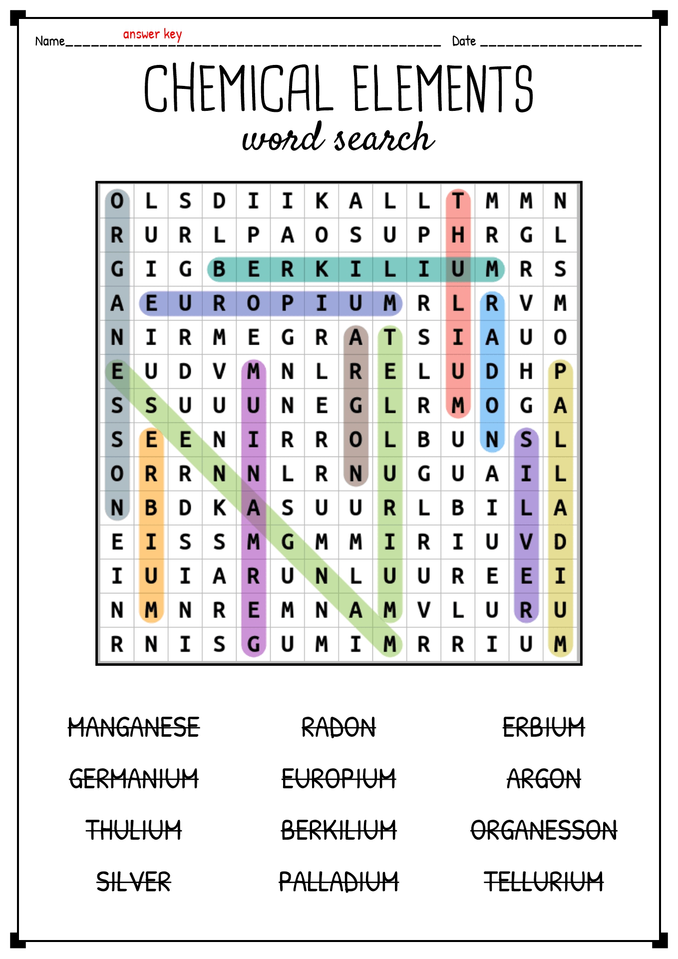 12 Best Images Of Element Word Search Worksheet Elements Word Search Puzzle Element Word 