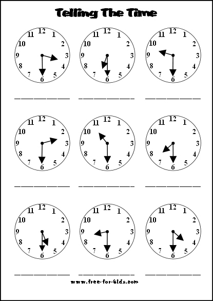 13 Best Images Of O Clock Worksheets Half Past And Half Past Telling 