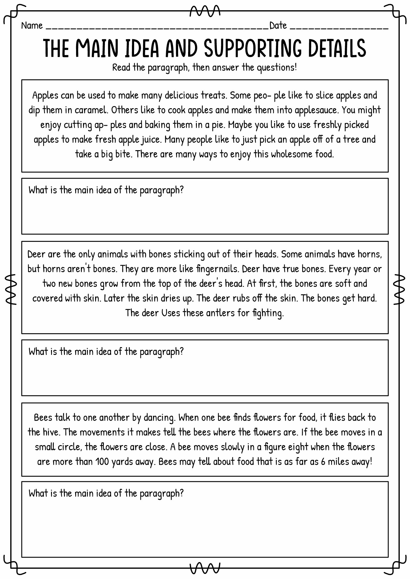 14 Best Images Of Main Idea Worksheets Grade 5 Main Idea And Details 