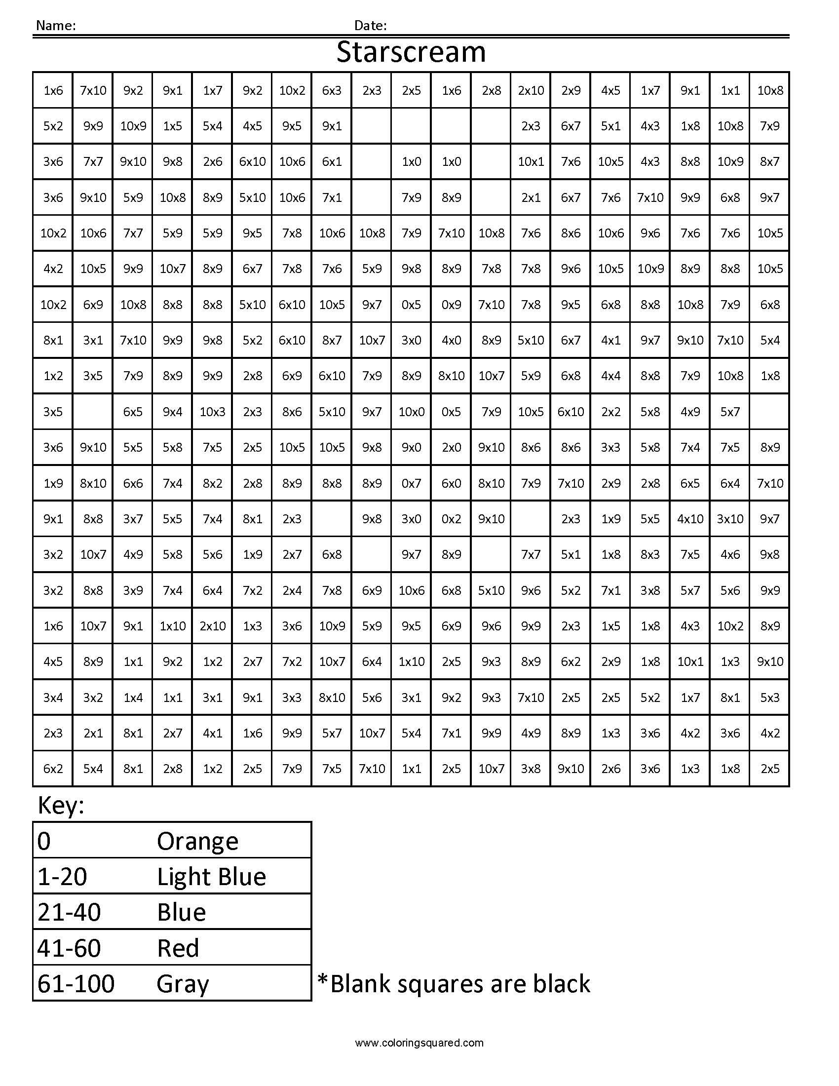 Free Printable Multiplication Mystery Picture Worksheets Printable 