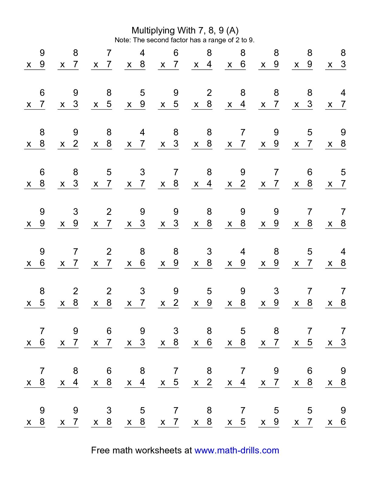15 Best Images Of Mad Minute Multiplication Printable Math Worksheets Multiplication Worksheet