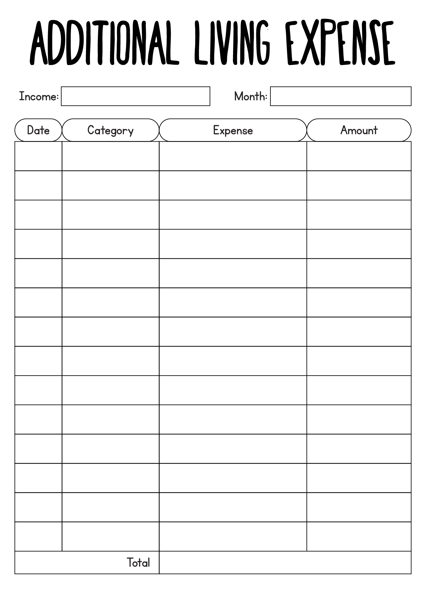 12 Best Images Of Home Expense Worksheet Blank Monthly Budget 