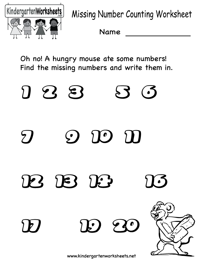 Free Printable Kindergarten Math Worksheets Kindergarten