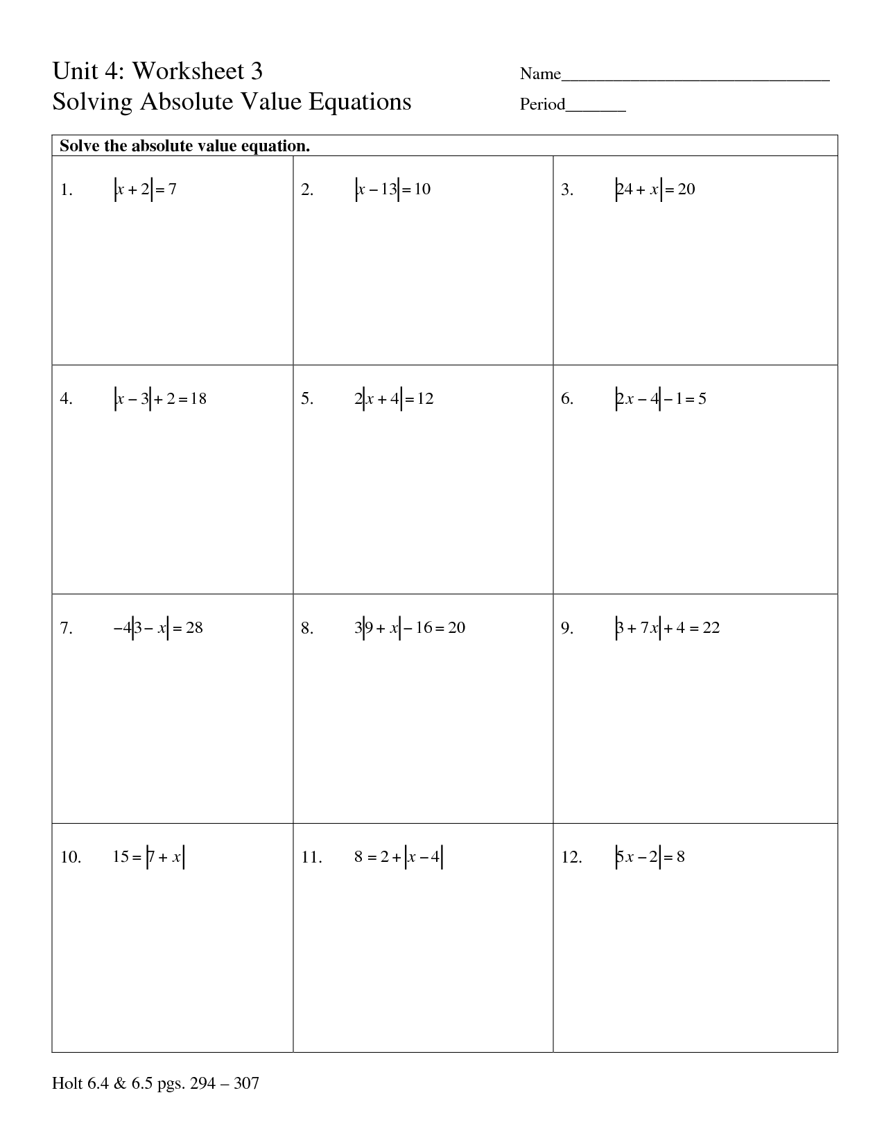 14 Best Images Of Solving For X Worksheets Solving Absolute Value 