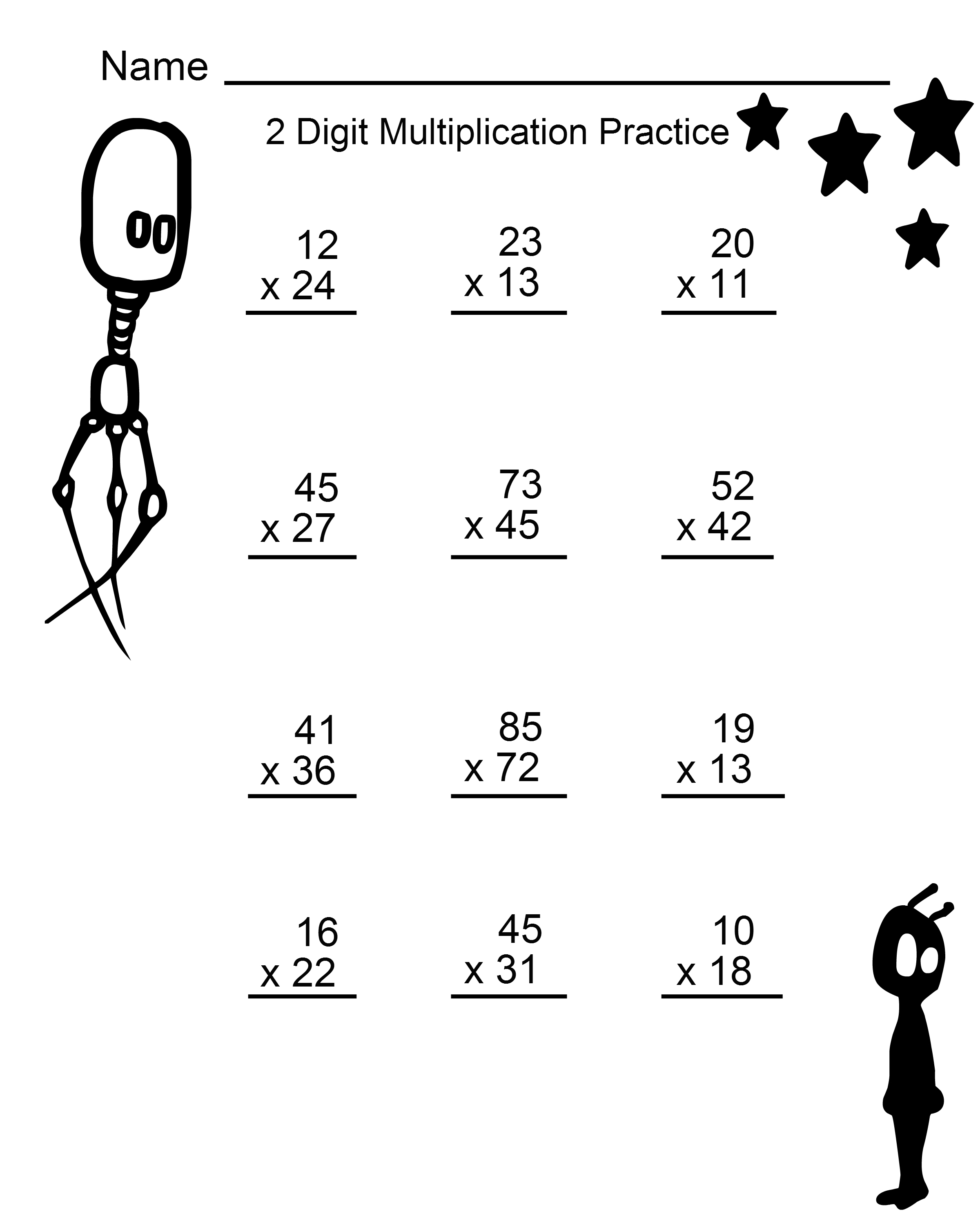 13 Best Images Of Lattice Multiplication Worksheets 4th Grade 2 Digit 