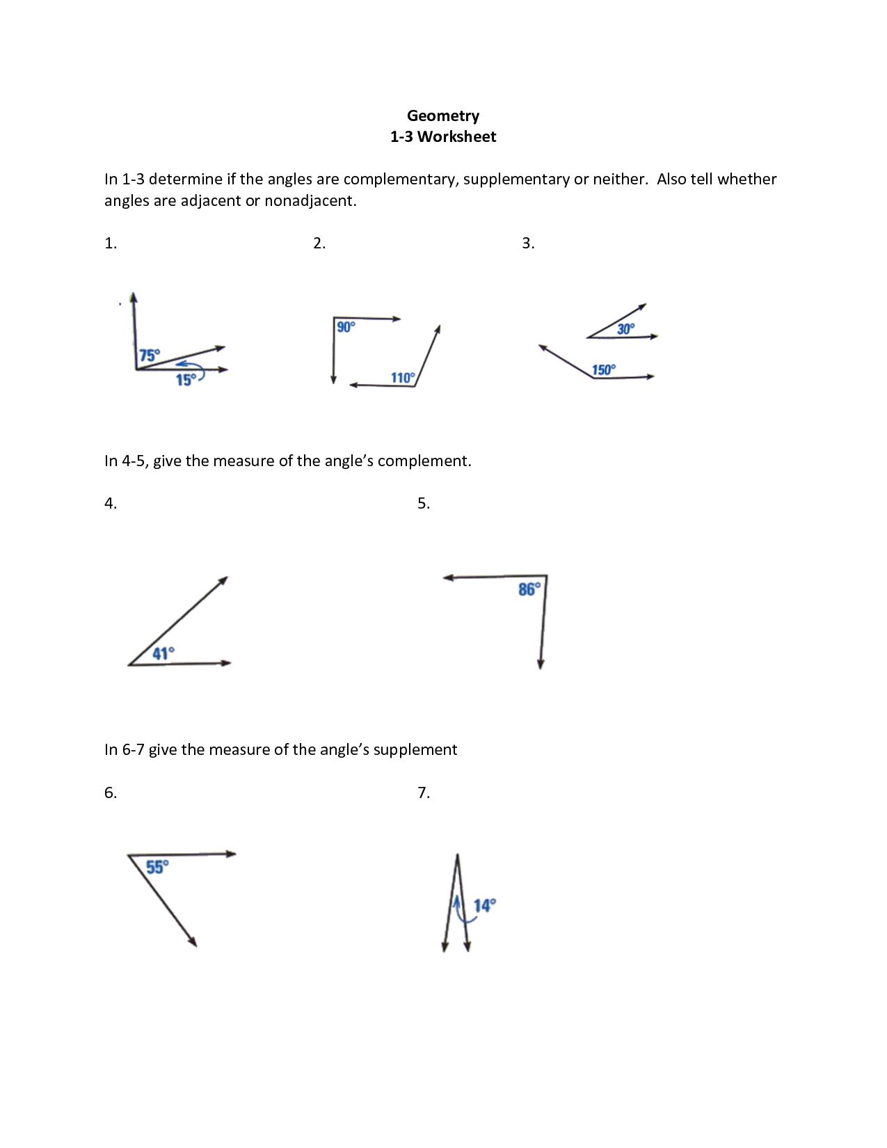 12 Best Images Of Supplementary Angles Worksheet Supplementary Angles Worksheets 