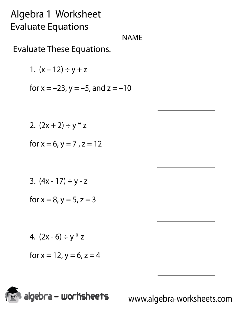 13 Best Images Of Literal Equations Worksheet Algebra 2 Math Literal Equations Worksheet 