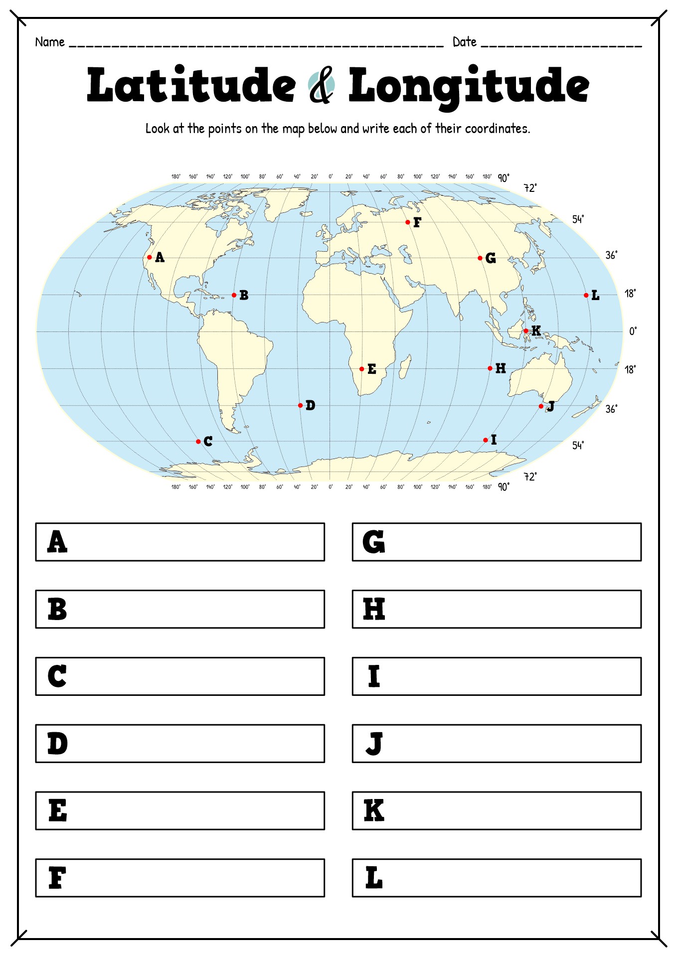 Latitude And Longitude Worksheet Latitude And Longitude Map Map Porn Sex Picture