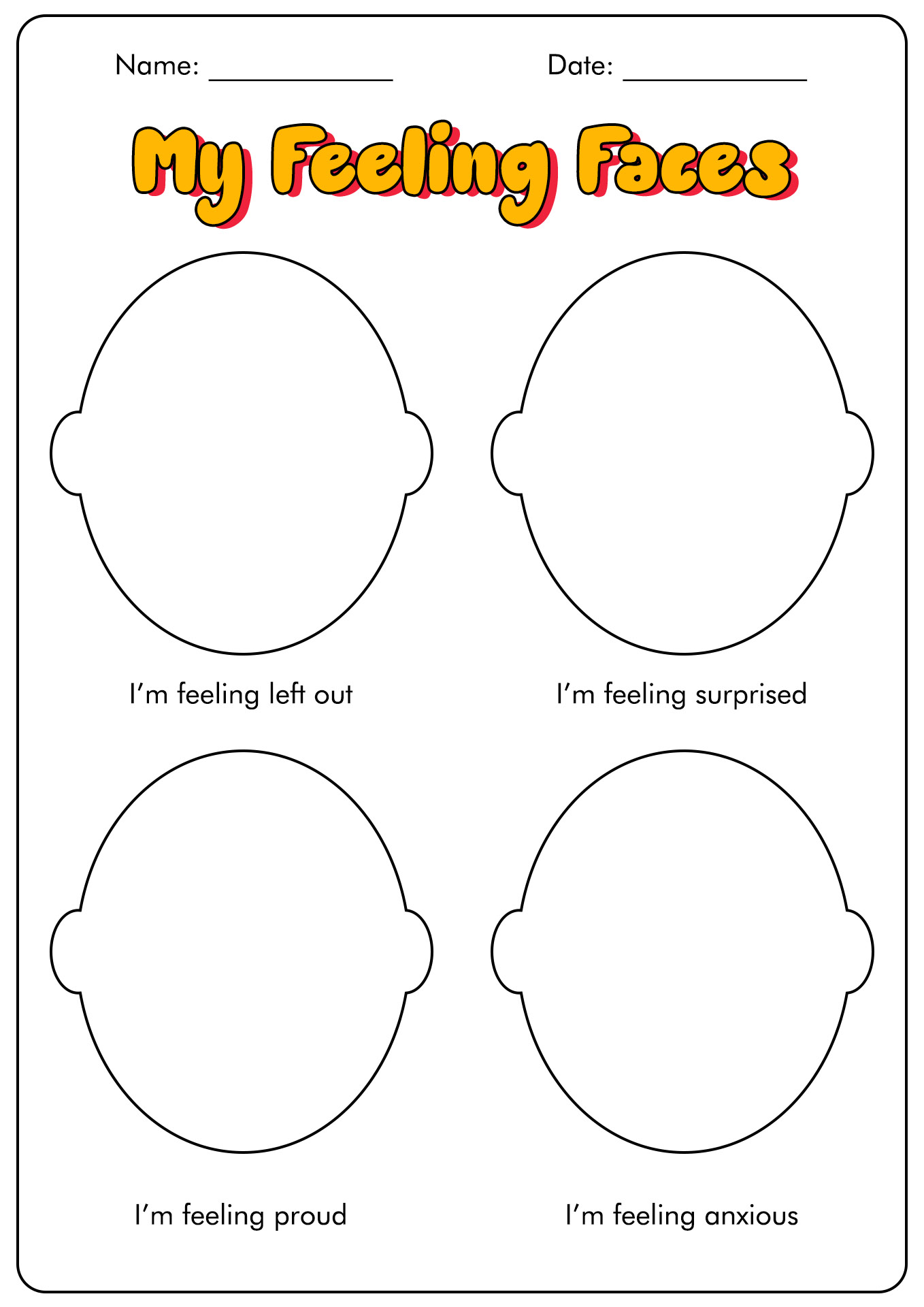 13 Best Images of What Are Feelings Worksheets - PDF Feelings