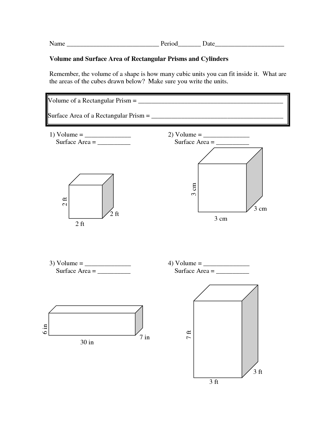 12 Best Images Of Rectangular Prisms Volume Worksheets 5th Grade Rectangular Prism Volume 