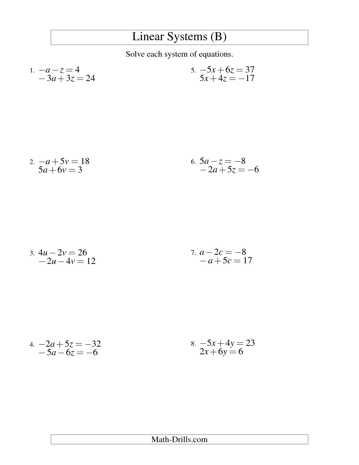 10 Best Images Of 8th Grade Math Equations Worksheets 8th Grade Math 