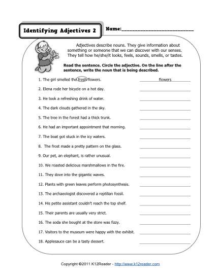 18 Best Images Of Adjectives Worksheets For Grade 2 Free Adjective 