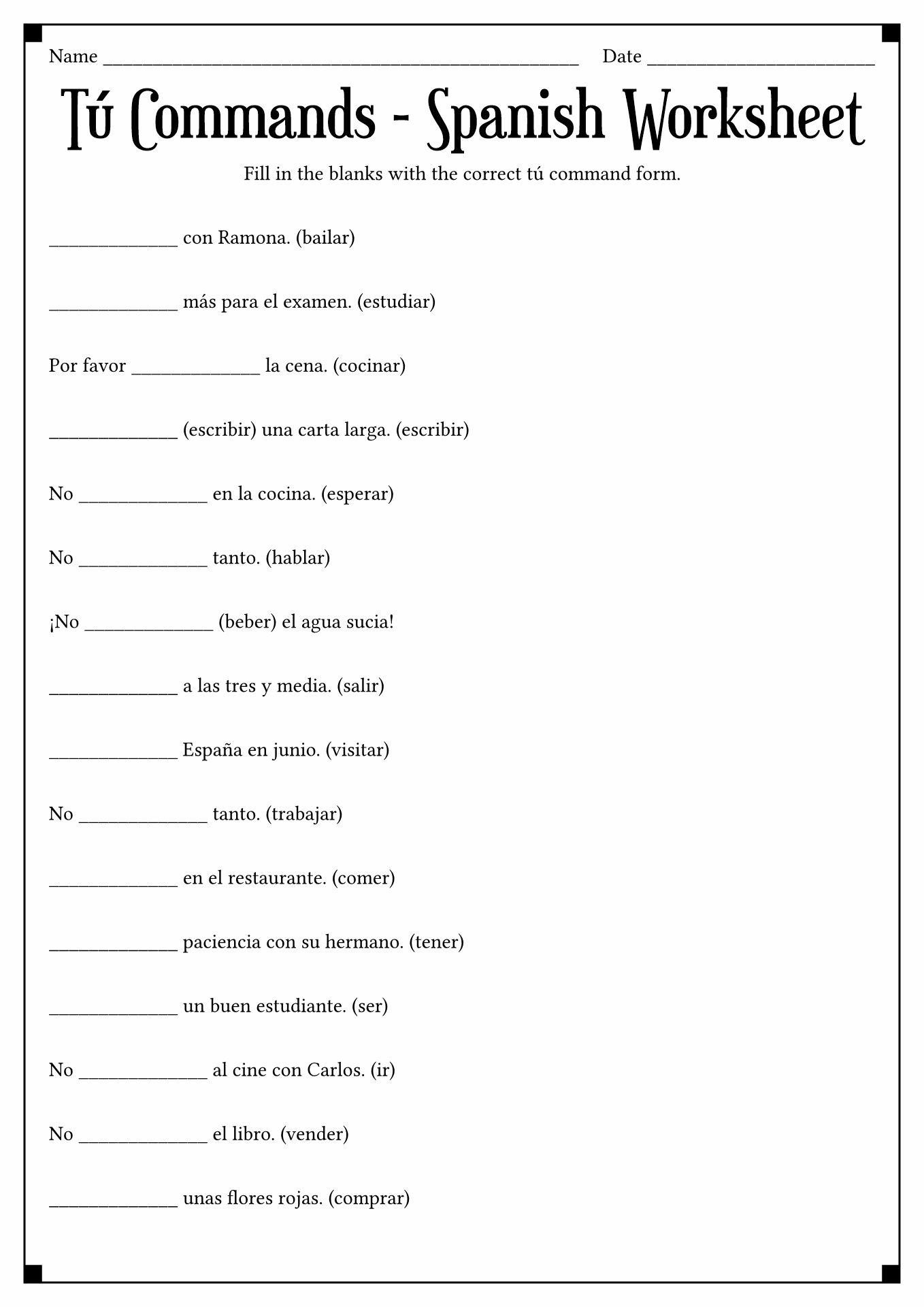 17 Best Images Of A Personal In Spanish Worksheet Pinterest Spanish 