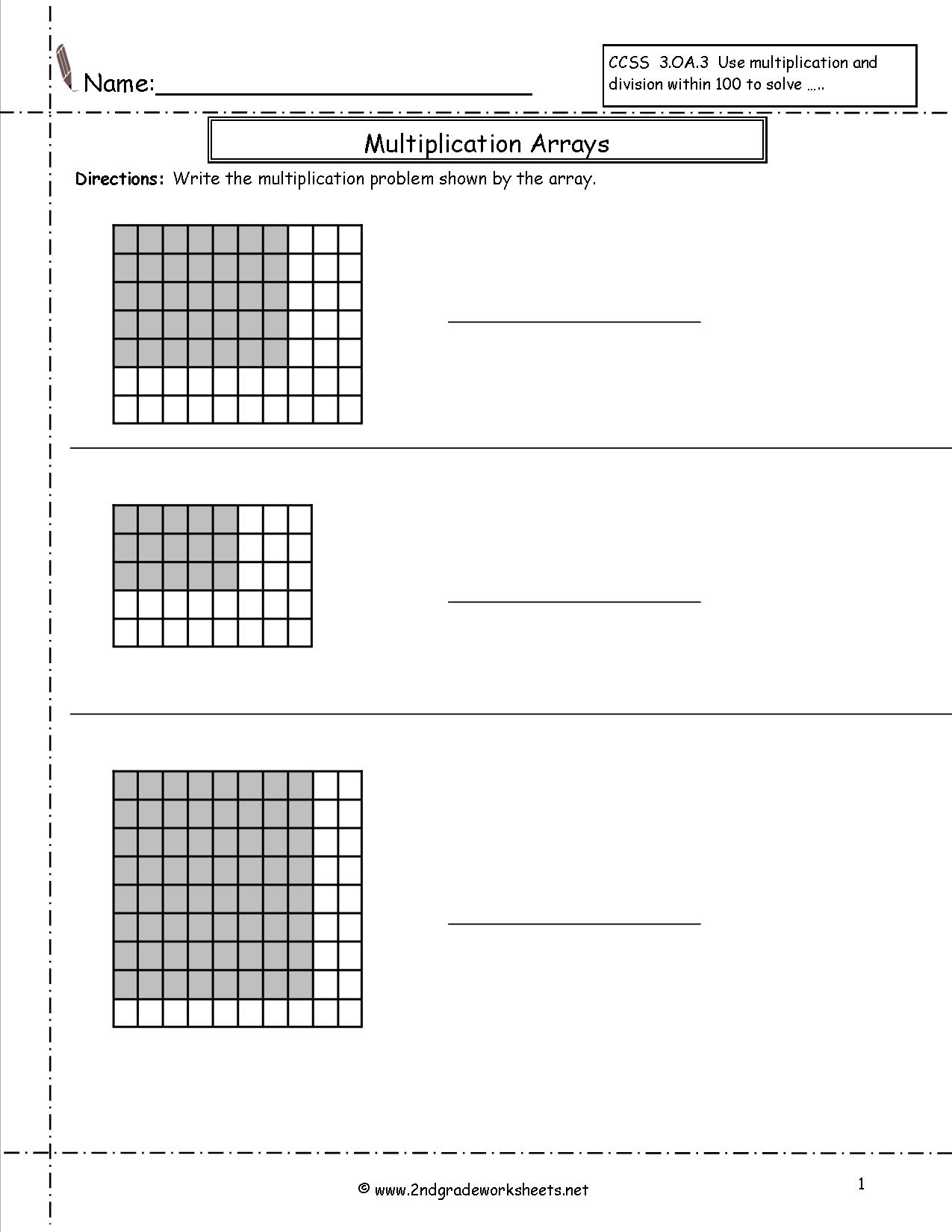 16 Best Images Of Multiplication Arrays Worksheets Grade 3 Array Multiplication Worksheet