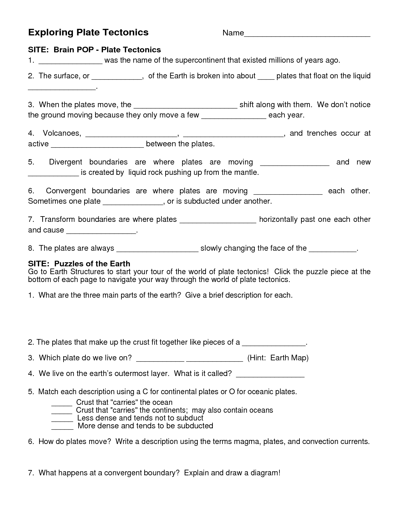 10 Best Images Of Inside The Earth Worksheet Blank Rock Cycle Worksheet Planet Earth 