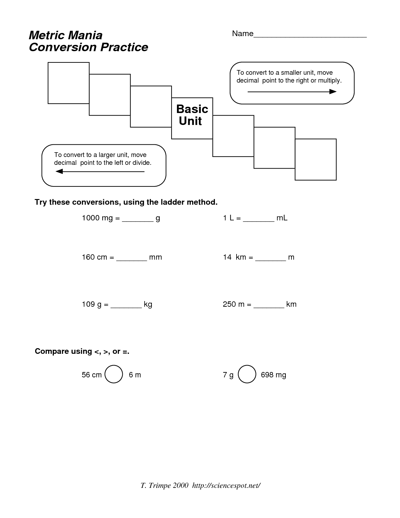 10 Best Images Of Metric Conversion Worksheet PDF King Henry Metric 