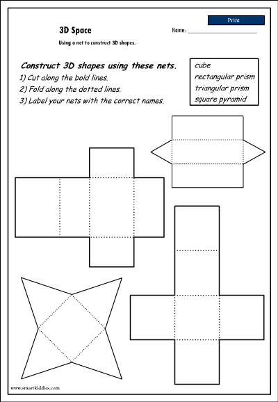 11 Best Images Of 3D Shape Nets Worksheet Classifying 3D Shapes 