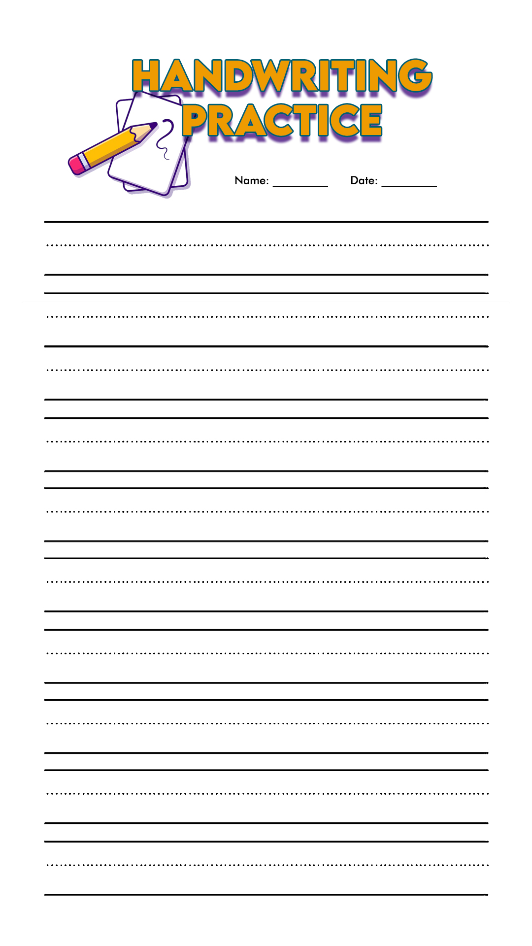 14 Best Images Of Printable Blank Writing Practice Worksheets 