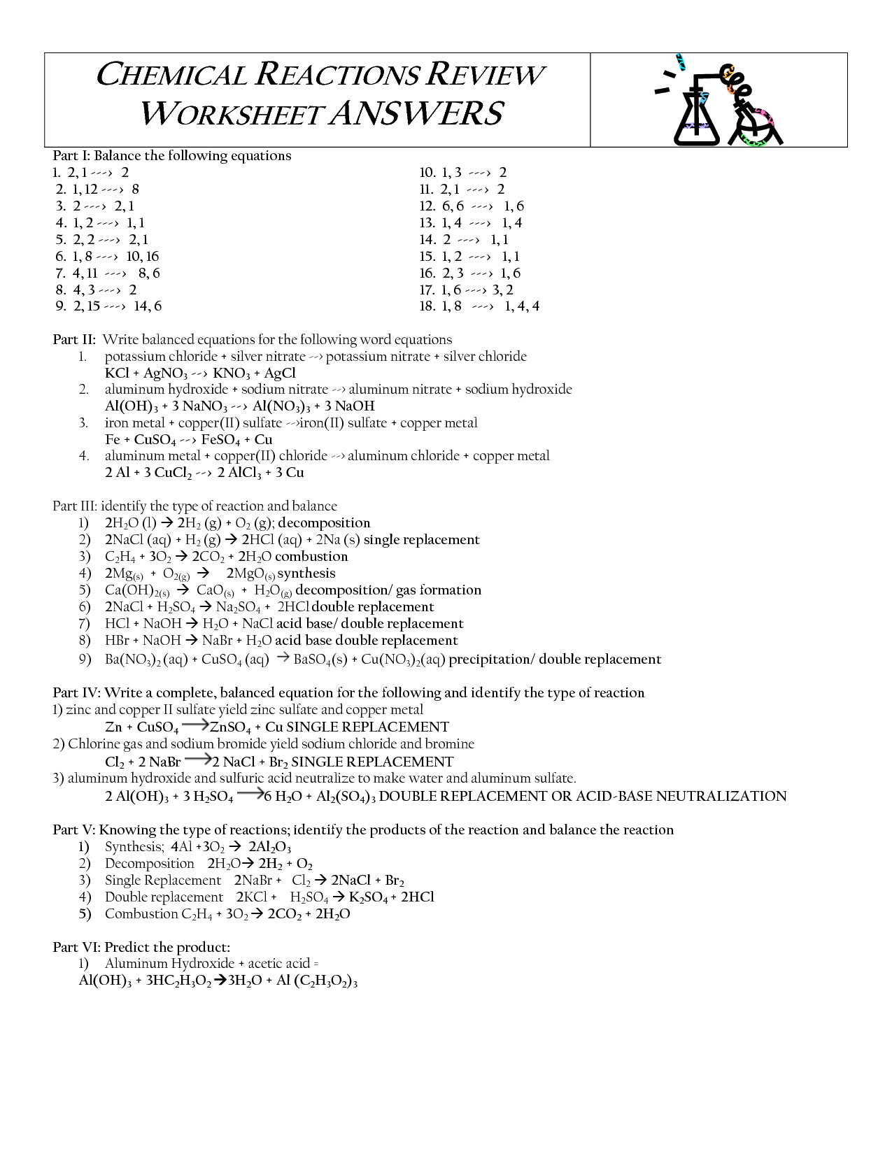 12 Best Images Of Physical And Chemical Reactions Worksheet Physical 