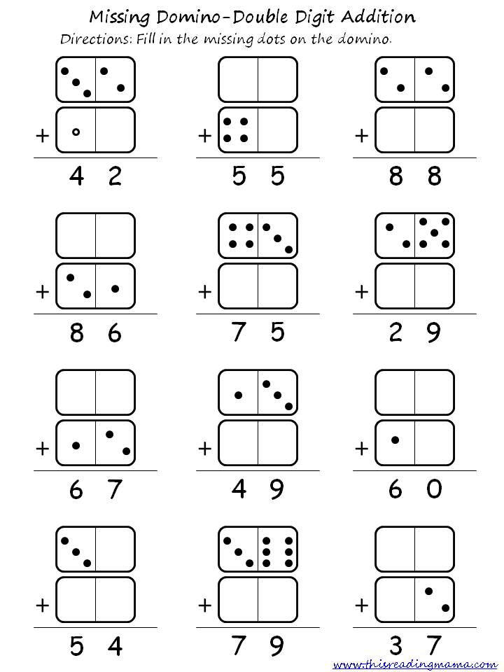 15 Best Images Of Blank Domino Addition Worksheet Domino Math Addition Worksheet Domino