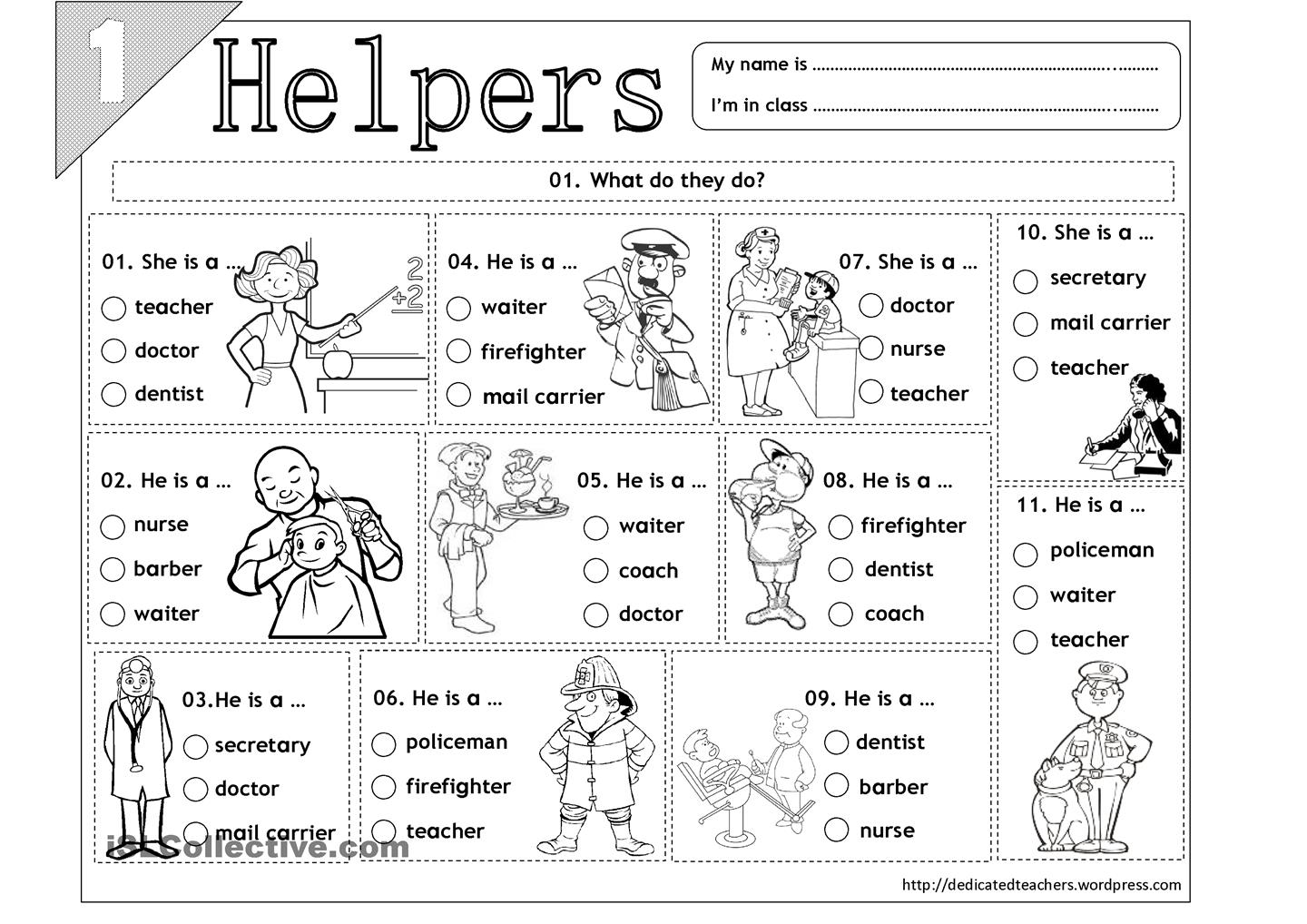 15 Best Images Of Free Printable Worksheets Community Helpers Preschool Community Helpers Cut 