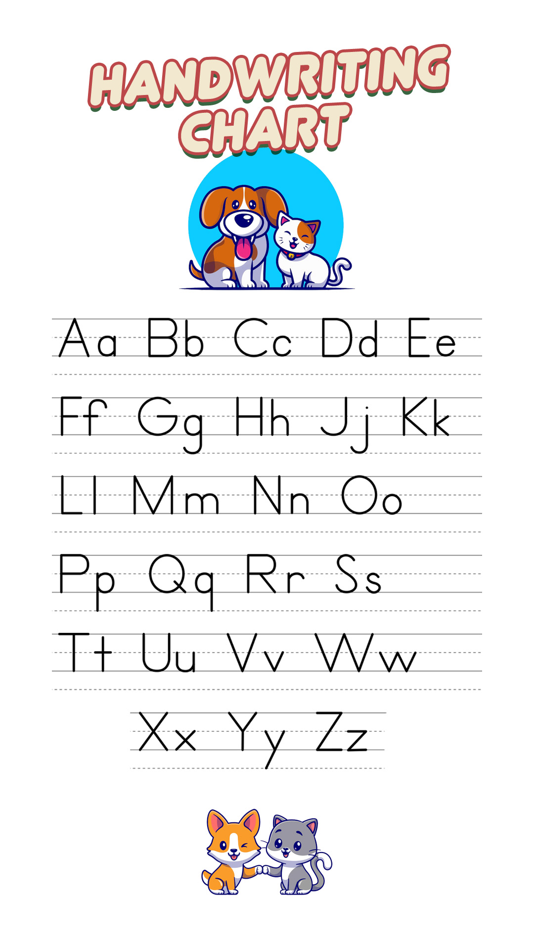 Printable Cursive Letters Chart