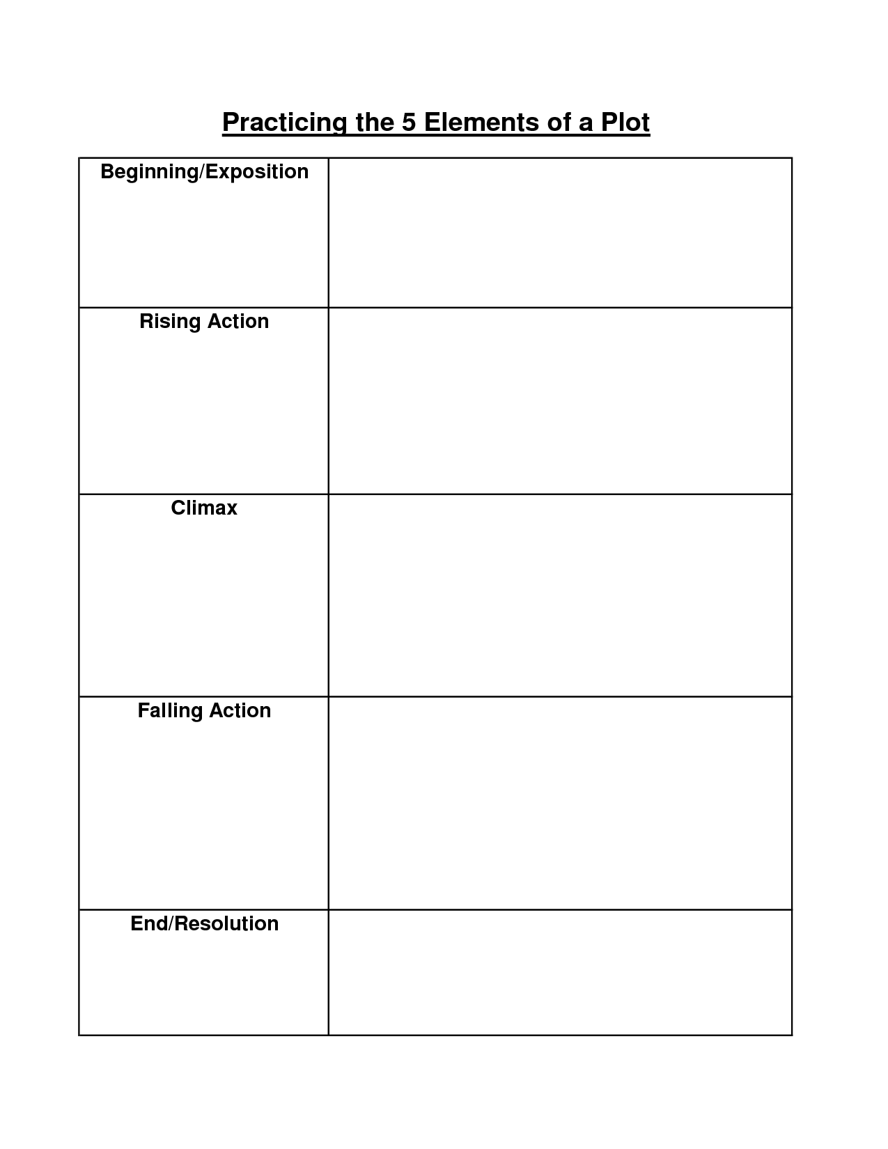 15 Best Images Of Story Structure Worksheet Story Plot Worksheets 4th 