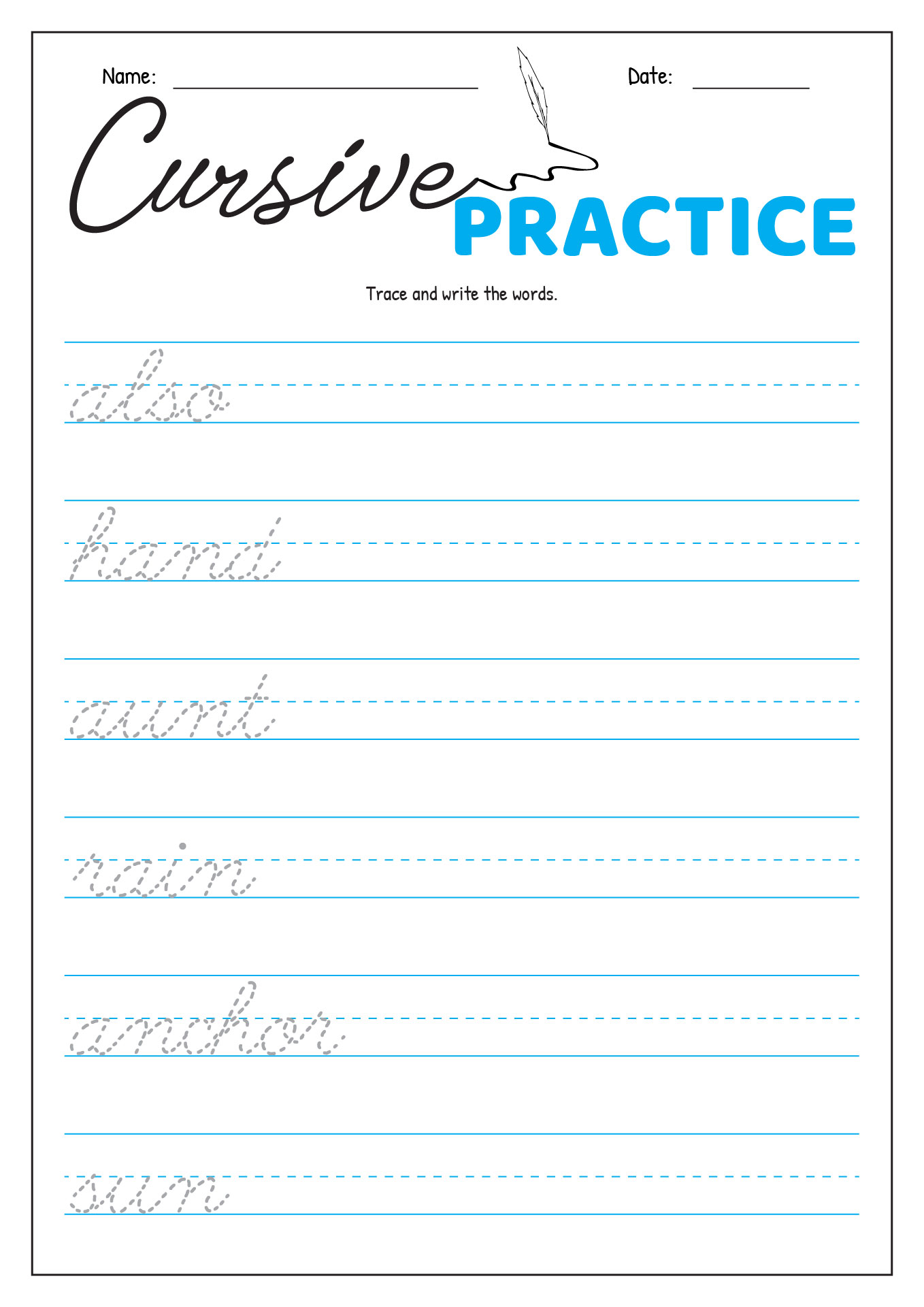 16 Best Images Of Cursive Writing Worksheets For 3rd Grade Free 