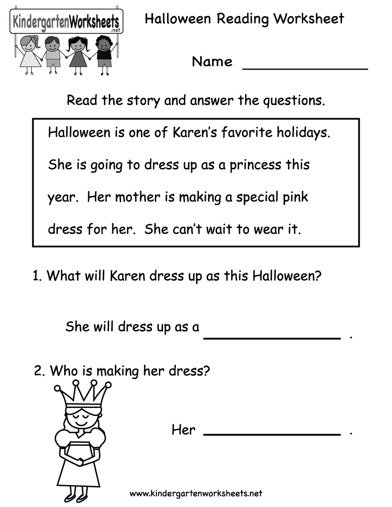 kindergarten reading worksheets printable