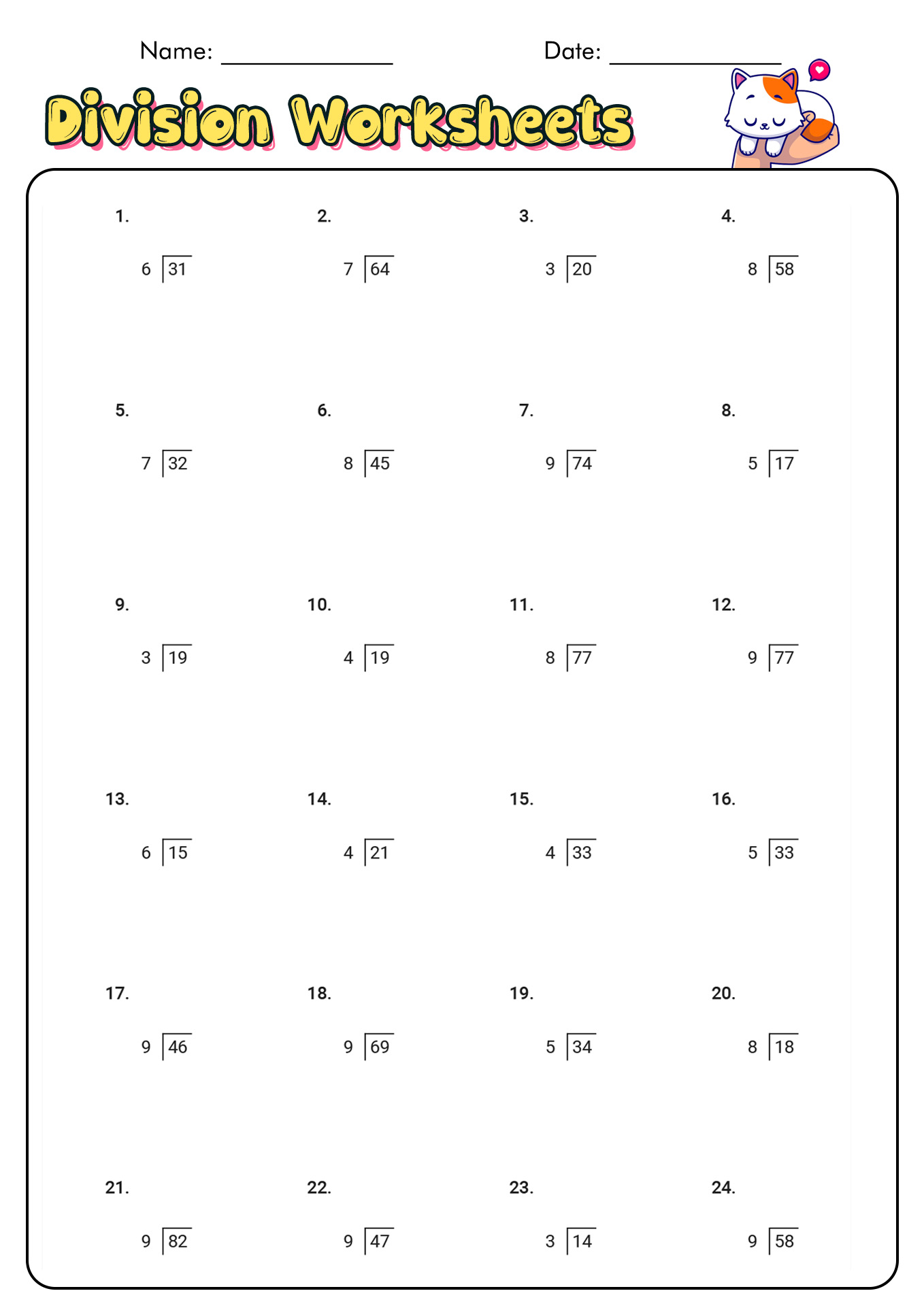 13 Best Images Of Long Division Worksheets 6th Grade 6th Grade Math Long Division Worksheet