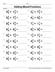 11 Best Images of Adding Mixed Fractions Worksheets 4th Grade - Adding