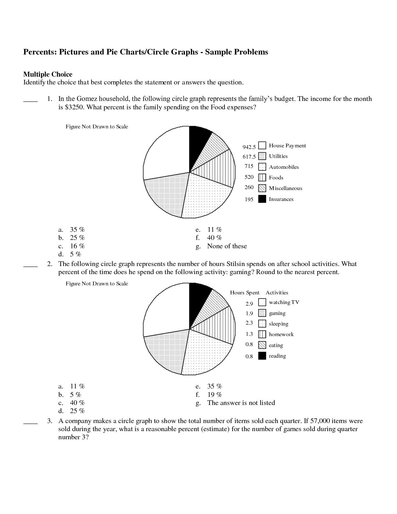 14 Best Images Of Circle Graph Worksheets 5th Grade 5th Grade Math Worksheets Graphs Circle