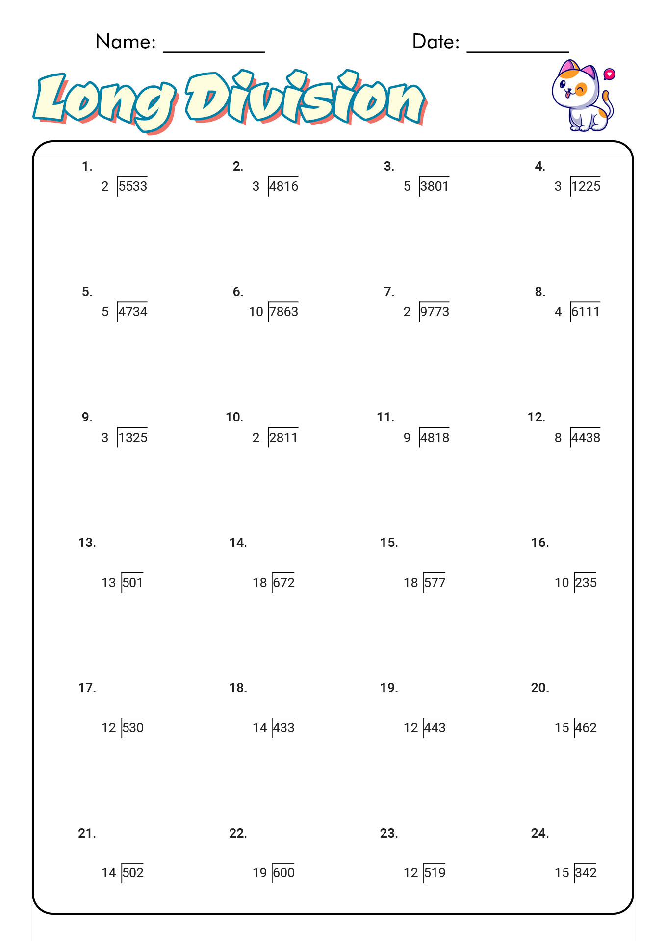 13 Best Images of Long Division Worksheets 6th Grade 6th Grade Math