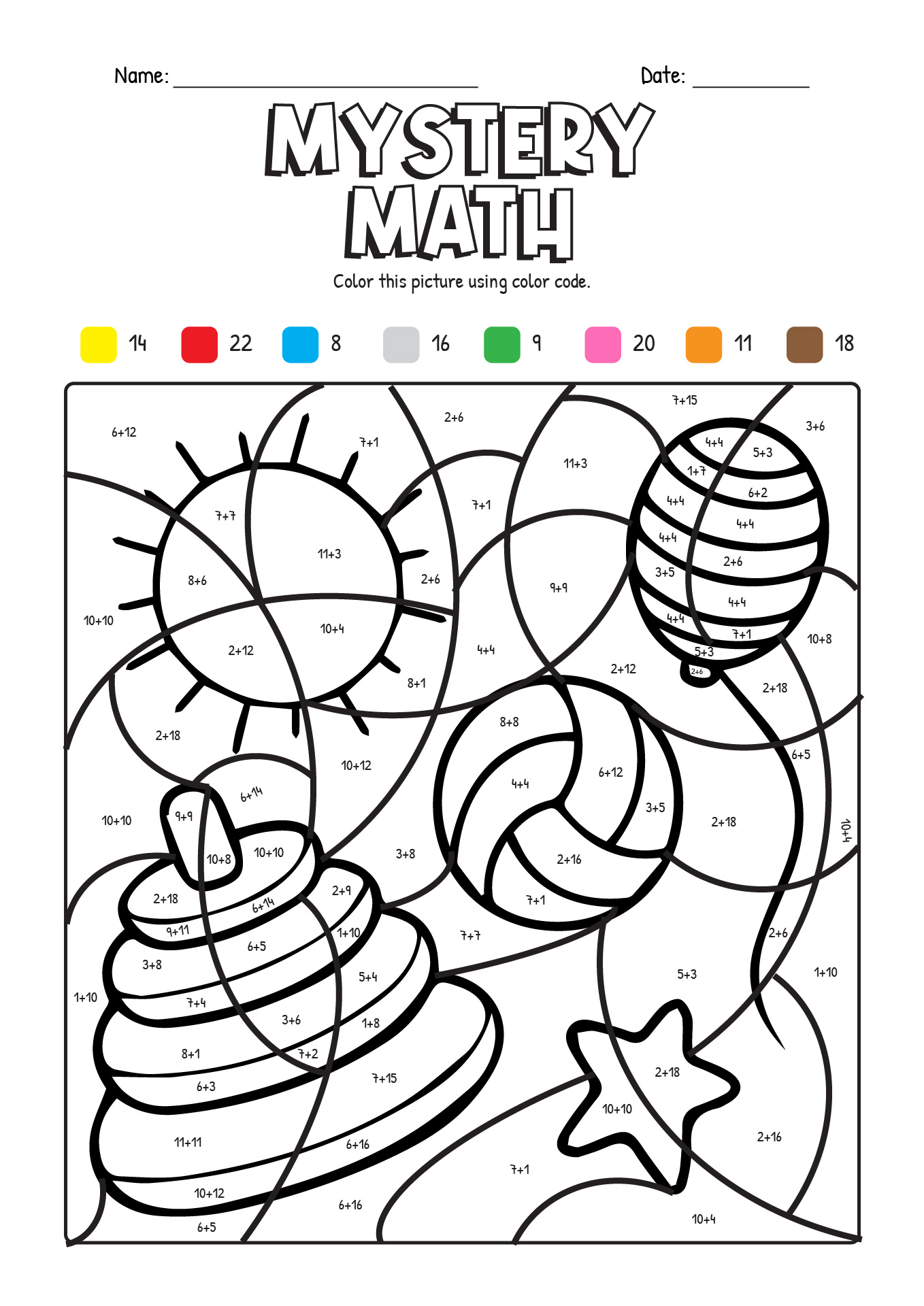 Free Printable Math Mystery Worksheets 4th Grade