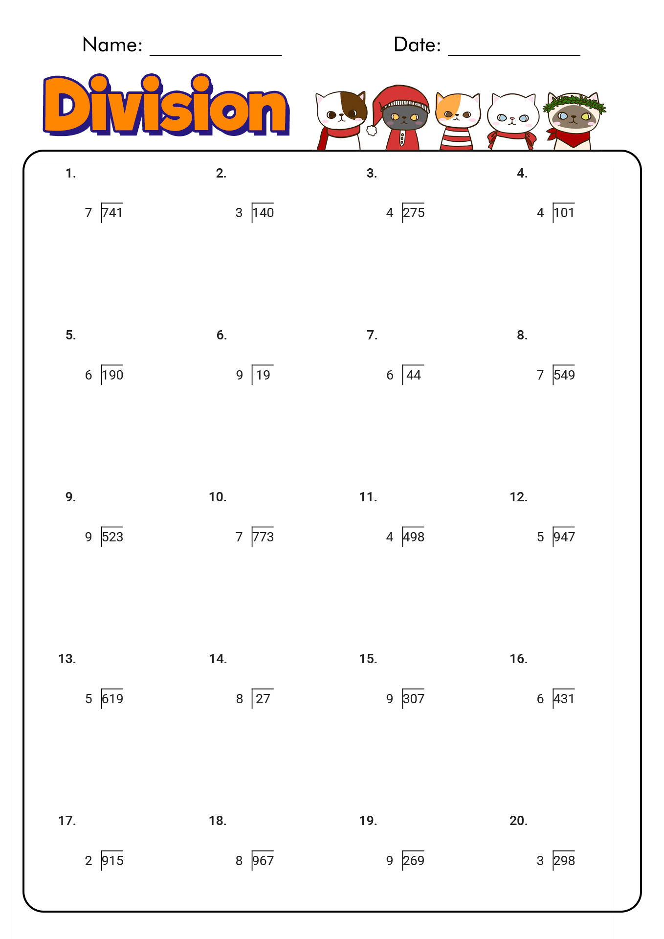 13 Best Images Of Long Division Worksheets 6th Grade 6th Grade Math 