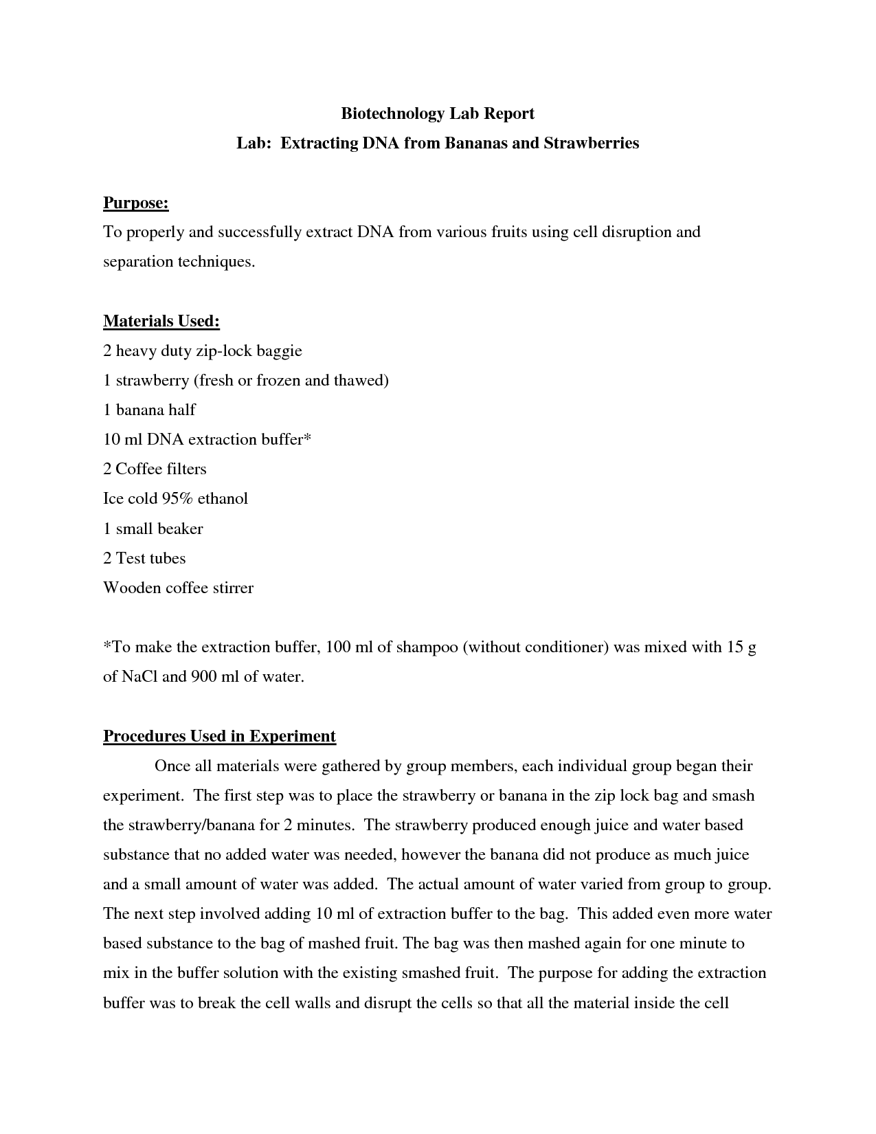 13 Best Images Of Strawberry DNA Extraction Worksheet Strawberry DNA Extraction Lab Report 